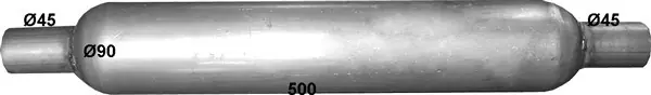 TLUMIK UNIWERSALNY 90X500 FI 45/45 Szybka wysyłka