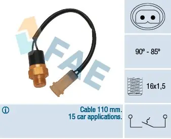 Wyjątkowa oferta Przełącznik termiczny, wentylator chłodnicy FAE 36100