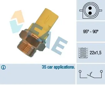 Oferta czasowa Przełącznik termiczny, wentylator chłodnicy FAE 36330
