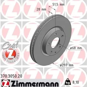 Tarcza hamulcowa ZIMMERMANN 370.3050.20 Zamów dziś