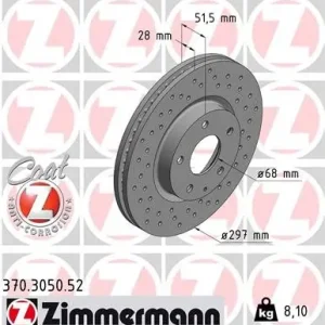 Zamów dziś Tarcza hamulcowa ZIMMERMANN 370.3050.52