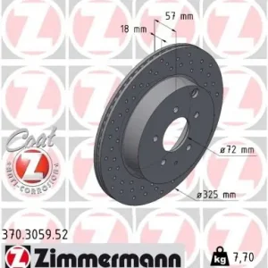 Tarcza hamulcowa ZIMMERMANN 370.3059.52 Bezpieczna płatność