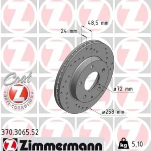 Tarcza hamulcowa ZIMMERMANN 370.3065.52 Ograniczona ilość
