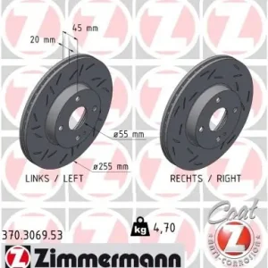 Tarcza hamulcowa ZIMMERMANN 370.3069.53 Łatwy zwrot