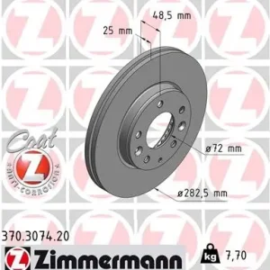 Tarcza hamulcowa ZIMMERMANN 370.3074.20 Szybka dostawa