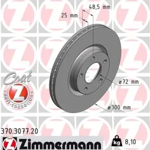 Hit sprzedaży Tarcza hamulcowa ZIMMERMANN 370.3077.20