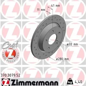 Nowość Tarcza hamulcowa ZIMMERMANN 370.3079.52