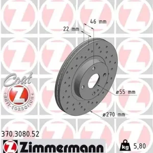 Premium Tarcza hamulcowa ZIMMERMANN 370.3080.52