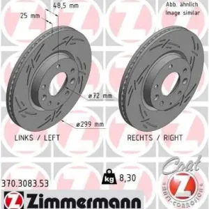 Oferta czasowa Tarcza hamulcowa ZIMMERMANN 370.3083.53