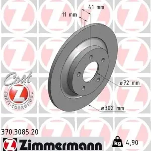 Zniżka Tarcza hamulcowa ZIMMERMANN 370.3085.20