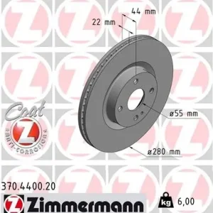Dodaj do koszyka Tarcza hamulcowa ZIMMERMANN 370.4400.20