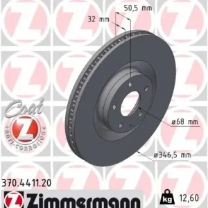 Tarcza hamulcowa ZIMMERMANN 370.4411.20 Tylko dziś