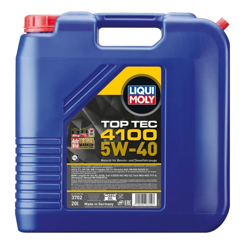 Łatwy zwrot OLEJ 5W-40 TOP TEC 4100 20L