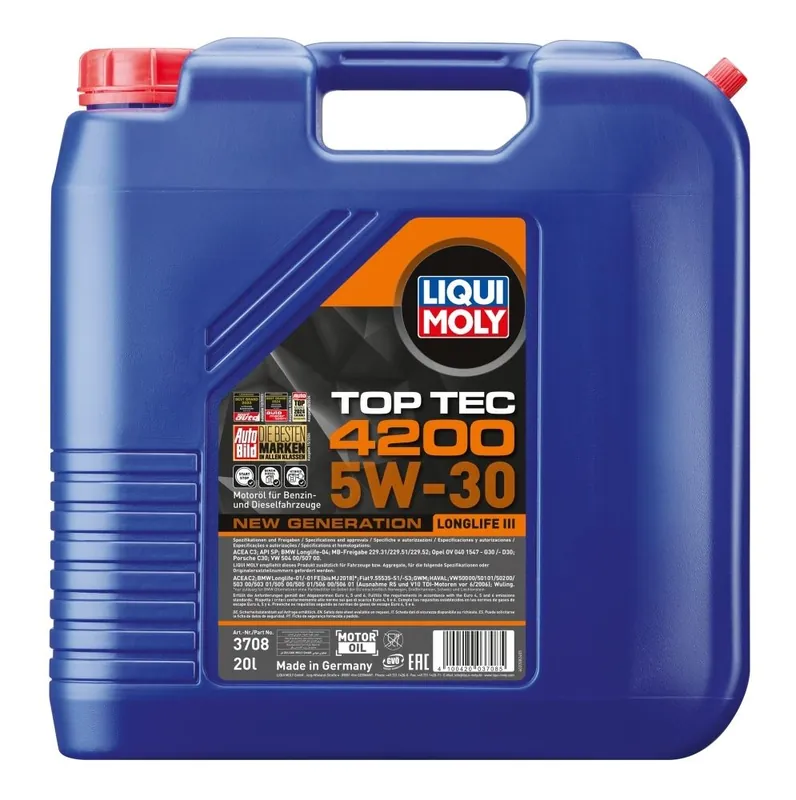 Oferta czasowa OLEJ 5W-30 TOP TEC 4200 (VW 504/507) 20L