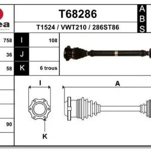 Wał napędowy EAI T68286 Premium