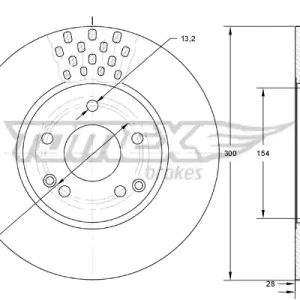 Darmowy zwrot  TOM TX74-04 TOMEX BRAKES TARCZA HAMULC. MERCEDES W210 E-KLASA 95-02 (!)