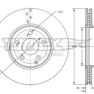 TOM TX74-03 TOMEX BRAKES TARCZA HAMULC. MERCEDES W204 C-KLASA 07-14 (!) Nowy