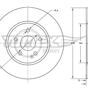 TOM TX74-07 TOMEX BRAKES TARCZA HAMULC. MERCEDES W169 A-KLASA 04- A150 (!) Cena promocyjna