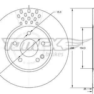 TOM TX74-09 TOMEX BRAKES TARCZA HAMULC. MERCEDES W245 B-KLASA 05-11 (!) Kup teraz