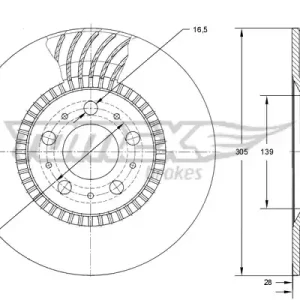 TOM TX74-13 TOMEX BRAKES TARCZA HAMULC. VOLVO S60 00- ,S80 98- (!) Oferta