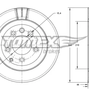 TOM TX74-16 TOMEX BRAKES TARCZA HAMULC. VW TOUAREG 02-18 TYŁ (!) Taniej