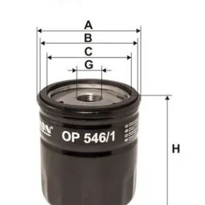 Filtr oleju FILTRON OP546/1 W71282 Popularny