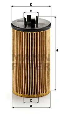 Filtr oleju MANN-FILTER HU612/2X HU6122X Darmowy zwrot