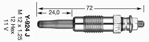 Bezpieczna płatność Świeca żarowa NGK D-POWER 1 250201001
