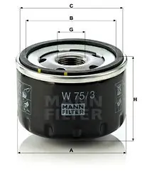 Filtr oleju MANN-FILTER W75/3 W753 Super okazja