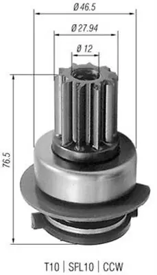 Do wyczerpania zapasów Bendiks rozrusznika MAGNETI MARELLI AMB0223 1006209579