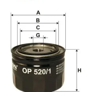 Dostępne od ręki Filtr oleju FILTRON OP520/1 W9142