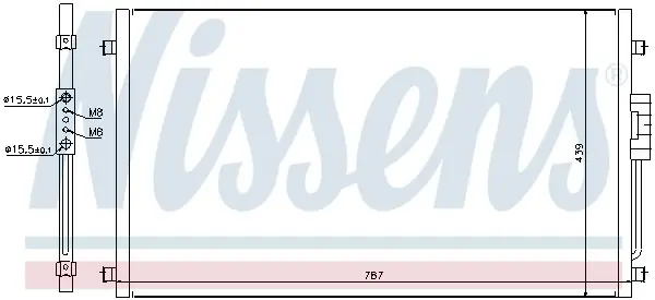 Chłodnica klimatyzacji NISSENS 94557 4809227 Tylko dziś
