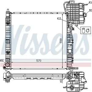 Chłodnica silnika NISSENS 62561A 6385011901 Wyjątkowa oferta