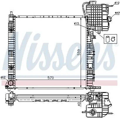 Chłodnica silnika NISSENS 62561A 6385011901 Wyjątkowa oferta