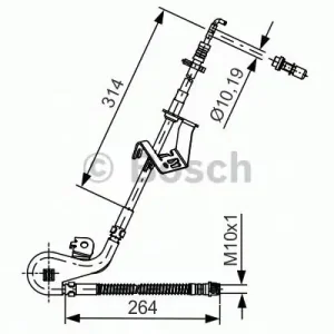 Do wyczerpania zapasów Przewód hamulcowy giętki BOSCH 1987481428