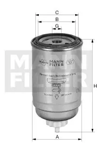 Filtr paliwa MANN-FILTER WK950/16 WK95016 Bezpieczna płatność