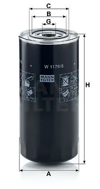 Filtr oleju MANN-FILTER W1170 Sprawdź teraz