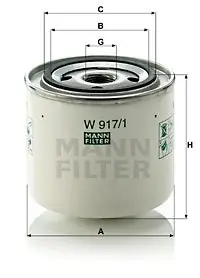 Nowość Filtr oleju MANN-FILTER W917/1 W9171