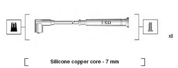 Przewody wysokiego napięcia komplet MAGNETI MARELLI MSK514 Kup teraz