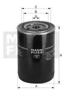 Nowość Filtr oleju MANN-FILTER W87