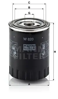 Bezpieczne zakupy Filtr oleju MANN-FILTER W820