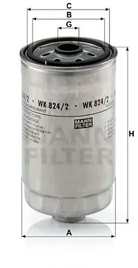 Obniżka ceny Filtr paliwa MANN-FILTER WK824/2 WK8242